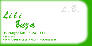 lili buza business card